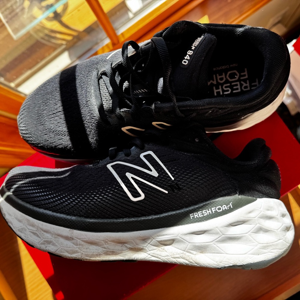 New Balance Kids Black and White Sneakers